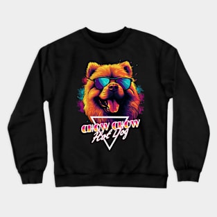 Retro Wave Chow Chow Hot Dog Shirt Crewneck Sweatshirt